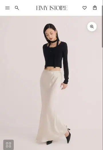 에이미 이스트와르 새틴 머메이드 스커트