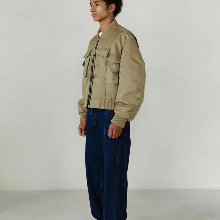 IEY 4 pocket bomber jacket beige