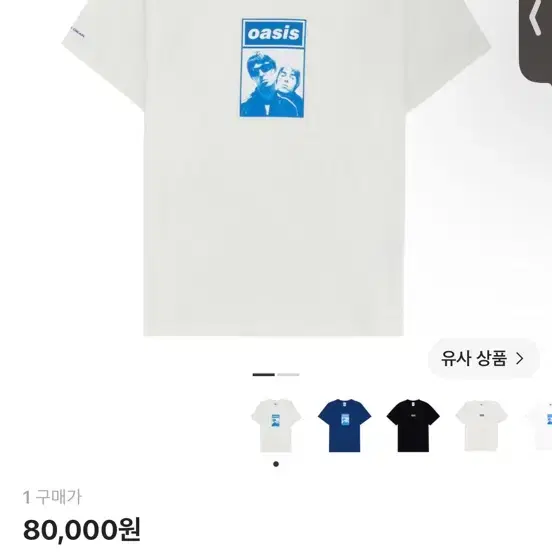 산산기어 X 오아시스 포토 티셔츠 화이트