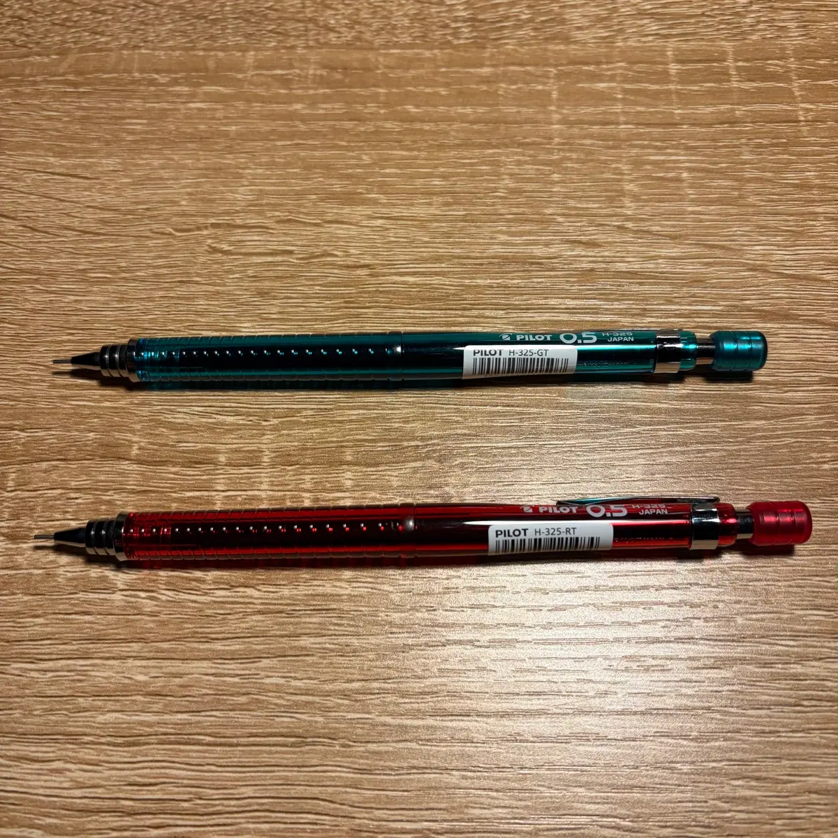 일괄 파이롯트 H-325 청록,적 0.5mm 투명,검은 심통.