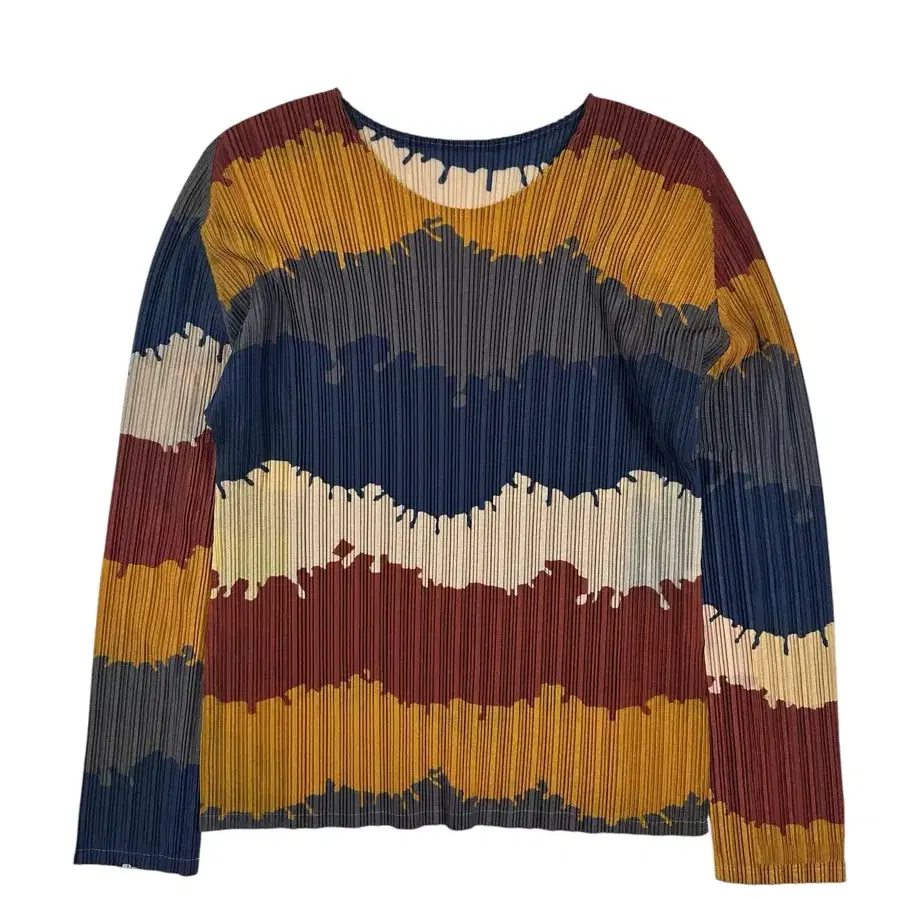 PLEATS PLEASE 멀티 컬러 플리츠 롱슬리브