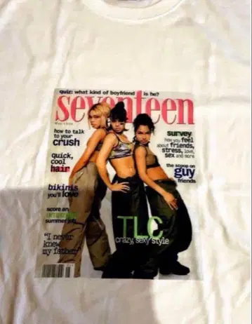 [새상품] TLC 반팔 t셔츠 흰색 화이트