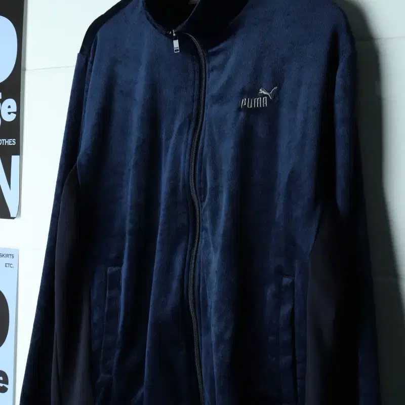 (XL-2XL) 퓨마 집업 바람막이 점퍼자켓 벨벳 올드스쿨-H38077