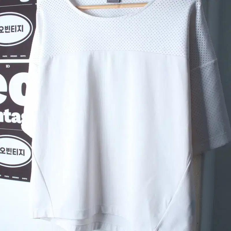 W(L-XL) 캘빈클라인 반팔 티셔츠 기능성 매쉬 화이트-H38137