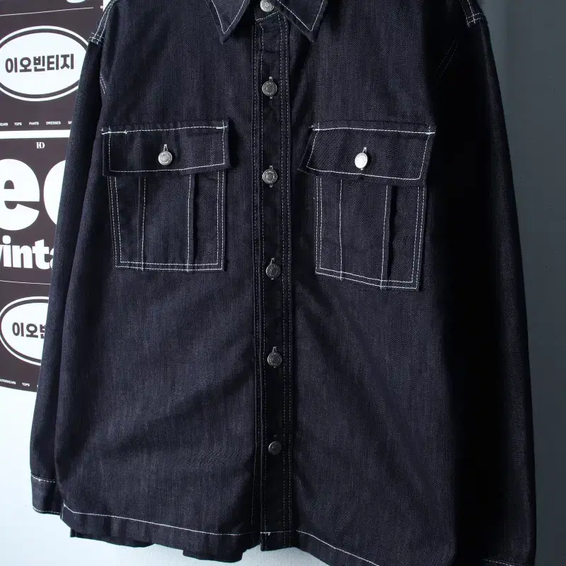 (F) 브랜드빈티지 집업 바람막이 점퍼자켓 새상품 데님 청-H38172