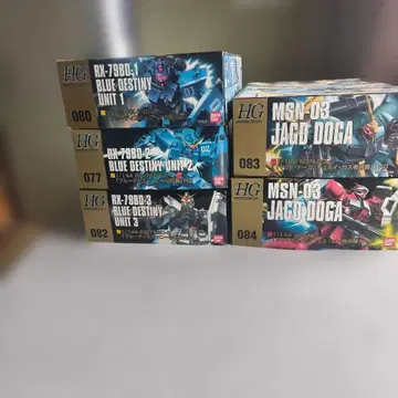 [ 미개봉 새상품 ] 구판 HGUC 블루 디스티니 3체 & 야크 도가 2종
