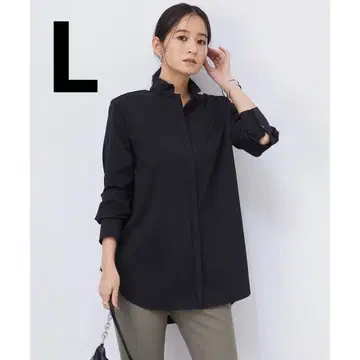 icb L 톨 사이즈 블라우스 라이크 저지 롱 셔츠