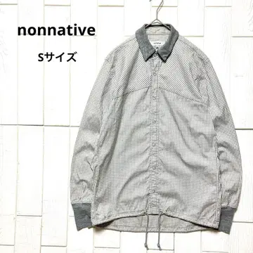 새상품급 nonnative 논네이티브 깅엄 체크 셔츠 블루종 S