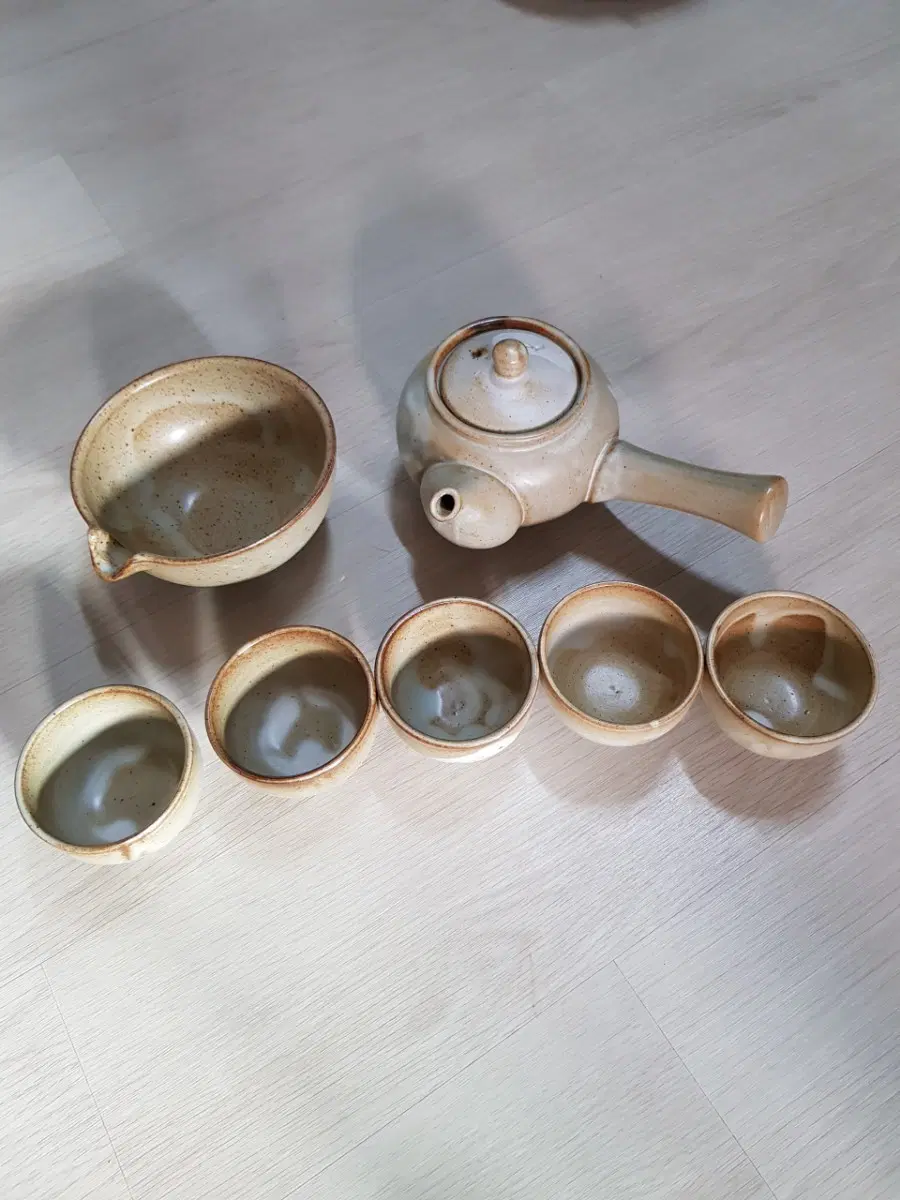 대산다기 세트 찻잔 5p + 숙우 1p