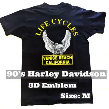 90s Haley Davidson 3D EMBLEM 할리 티셔츠