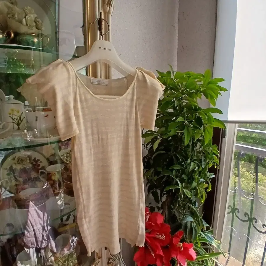 한섬 마인 스트라이프 티 F 44~55