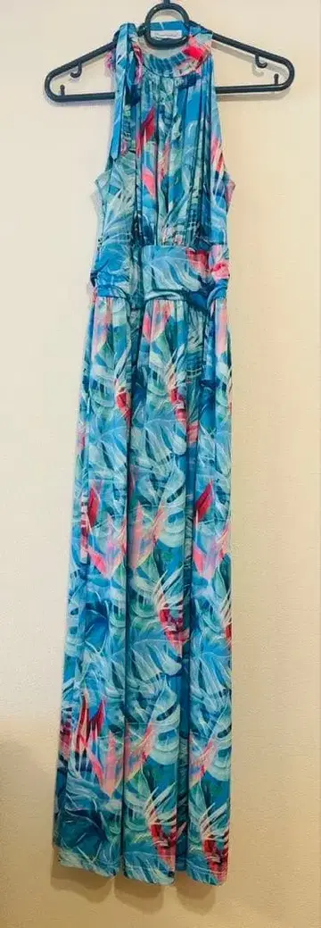 Ocean Blue Bird 롱 드레스