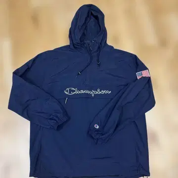 Champion 하프 지퍼 나일론 자켓 네이비 XL