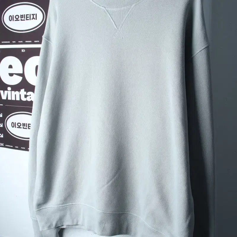 (XL-2XL) 아르켓 맨투맨 티셔츠 오버사이즈 연블루-H38037