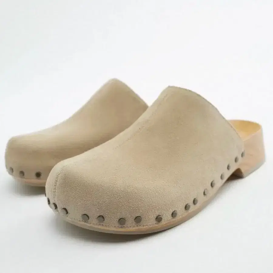 zara 자라 스터드 클로그 슬리퍼 스웨이드