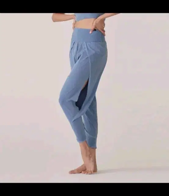 오즈이즈 사이드슬릿 조거팬츠 스틸블루 M