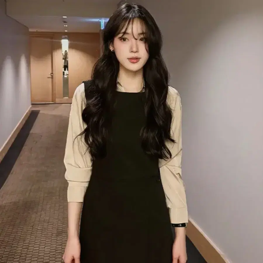 [새상품] 슬로우앤드 플레어 롱원피스