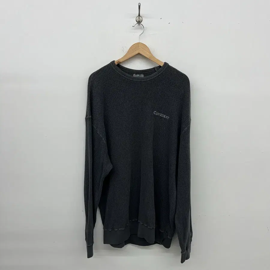 커버낫 빈티지 와플 맨투맨 차콜 남성3XL
