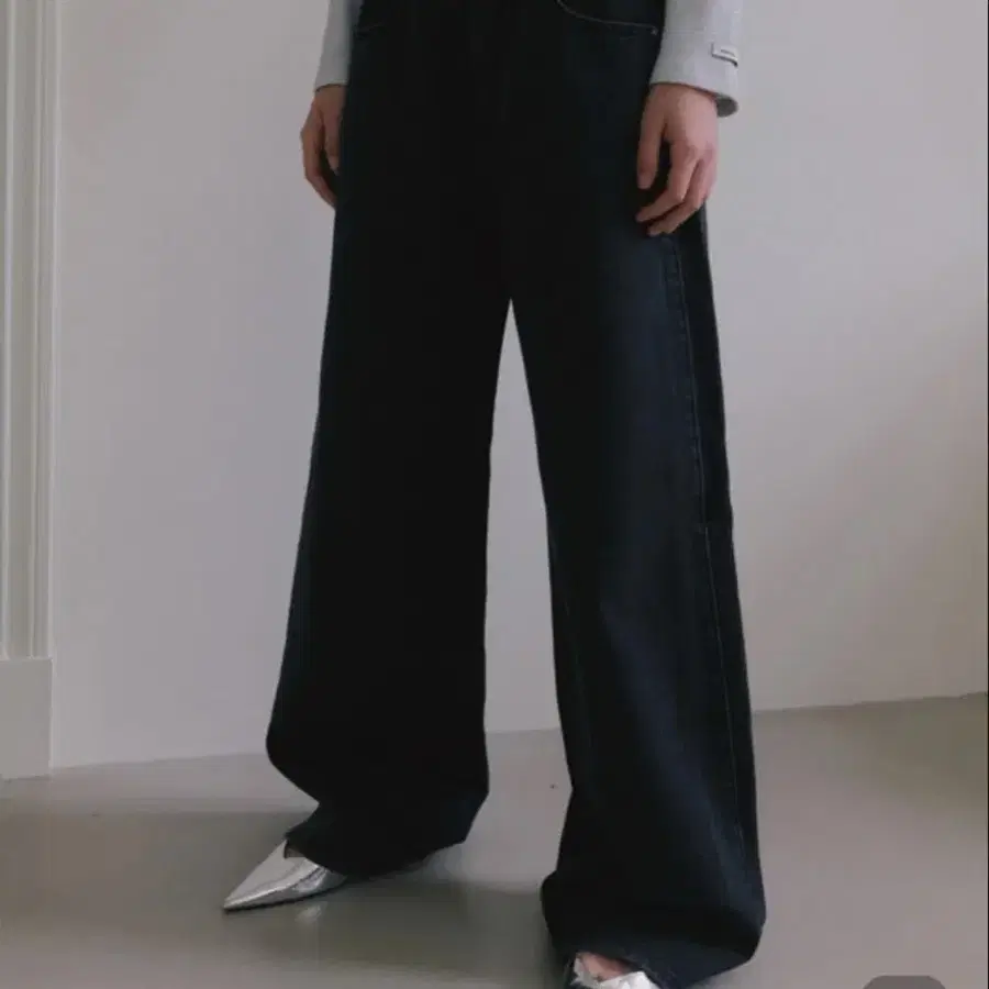 오버듀플레어 빈티지 와이드 데님 다크그레이 (M, 2size)