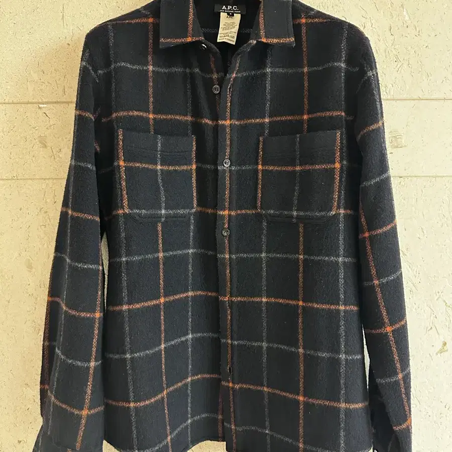 A.P.C. 아페쎄 울 체크 오버셔츠