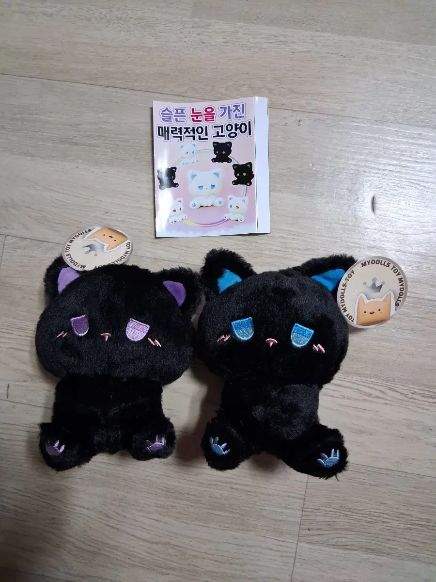 마이돌스 슬픈눈 매력적인 까만고양이 인형 세트(무료배송)