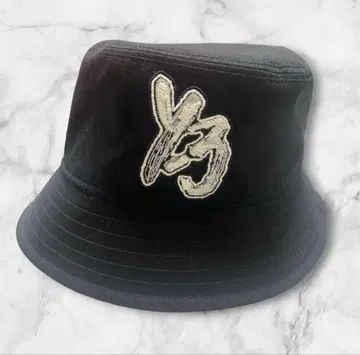 Y-3 버킷 햇 캔버스 그래픽 로고 자수 패치 BLACK
