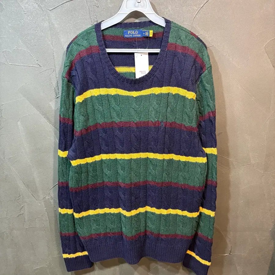 [M] POLO 폴로 랄프로렌 스트라이프 케이블 니트