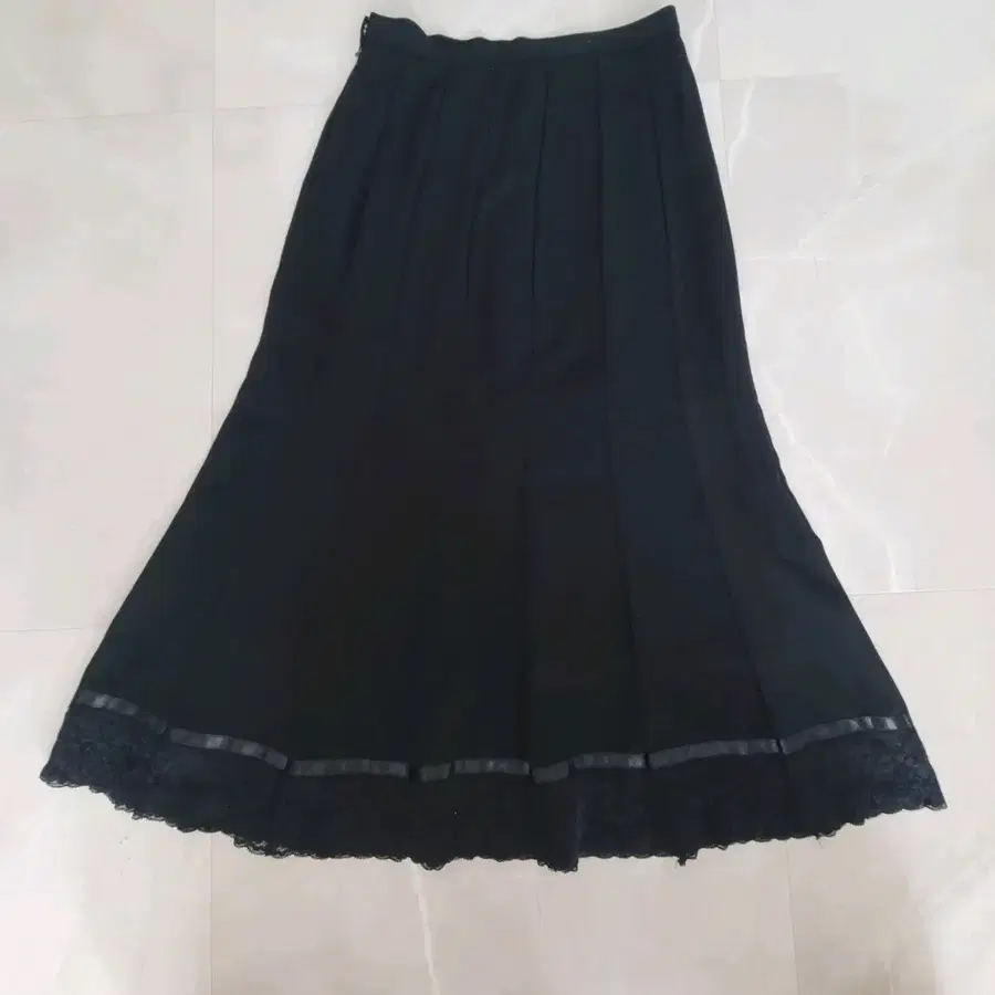 블랙 레이스 롱치마