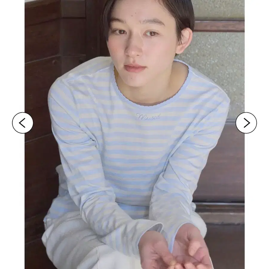 MUSED CLASSIC STRIPE T-SHIRTS 스카이블루