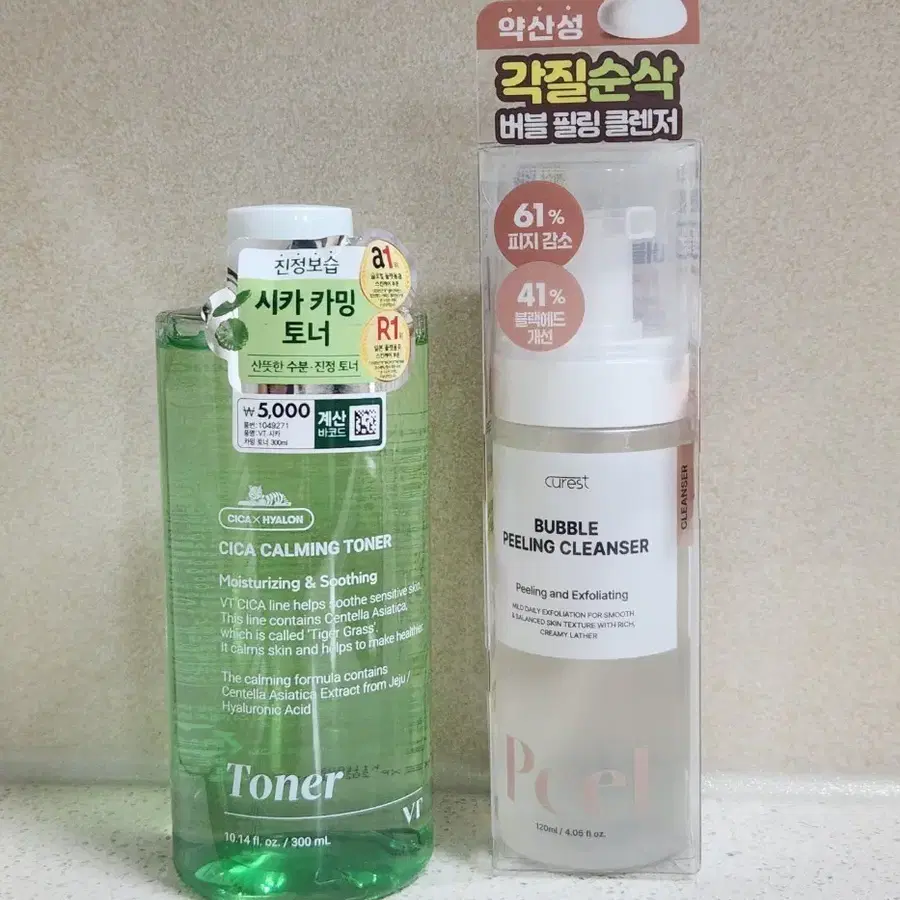 새상품/ 시카 카밍 토너 / 큐레스트 버블 필링 클렌저