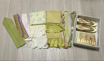 후리소데 일본 정통의상 소품 일식: 조리, 백, 오비, 오비아게, 장식용 깃, 겹깃