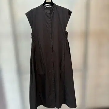 ZARA 슬리브리스 셔츠 원피스 블랙