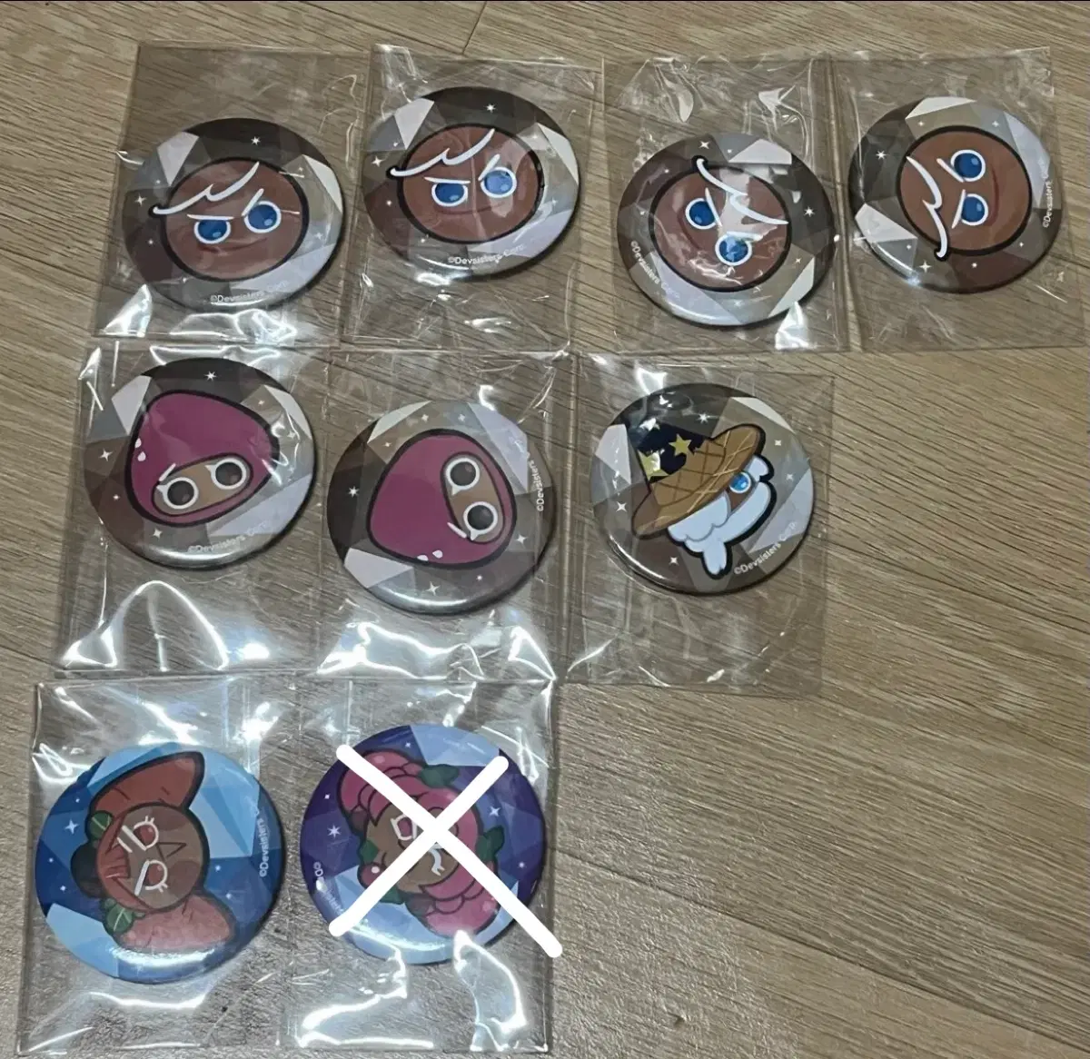 쿠키런킹덤 뱃지/쿠킹덤 용감한쿠키 뱃지,딸기맛쿠키 뱃지,마법사맛뱃지,당근맛뱃지)