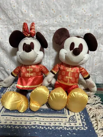 미키 미니 중화풍 봉제 인형 세트 약 30cm
