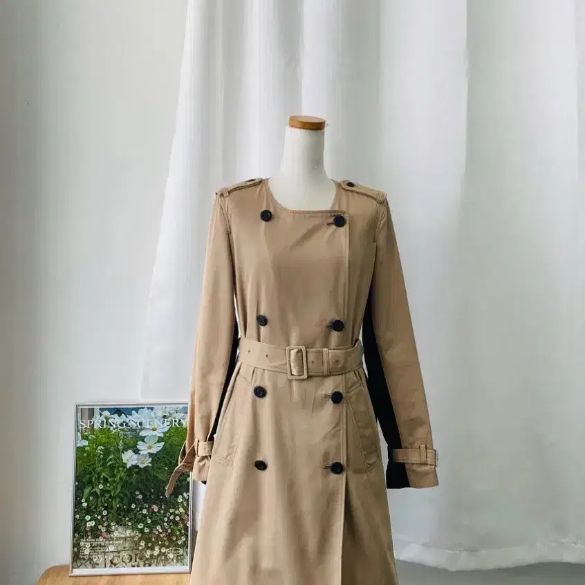 DKNY 더블 버튼 트렌치 코트 S