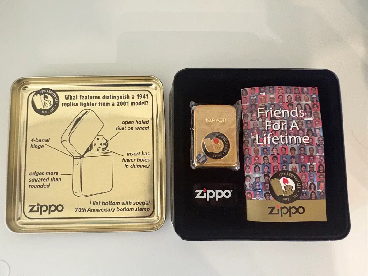 지포(ZIPPO) 창립 70주년 한정판 세트 (미사용 신품)