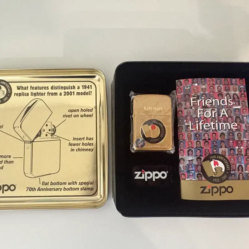 지포(ZIPPO) 창립 70주년 한정판 세트 (미사용 신품)