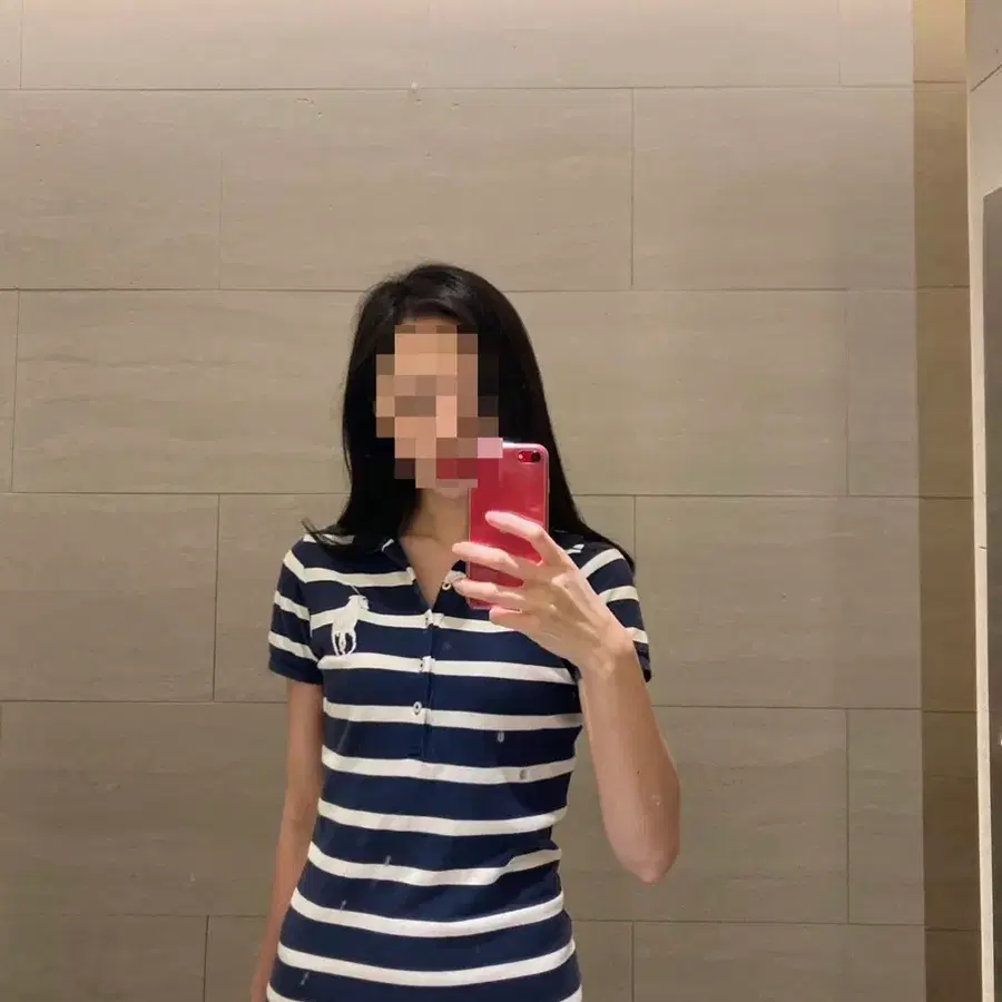 폴로 랄프로렌 단가라 카라원피스 네이비