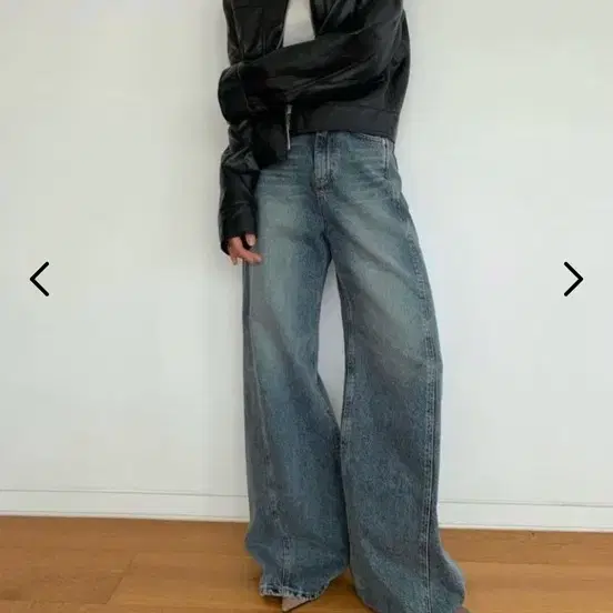 FW 와이드 절개 부츠컷 데님 진청S