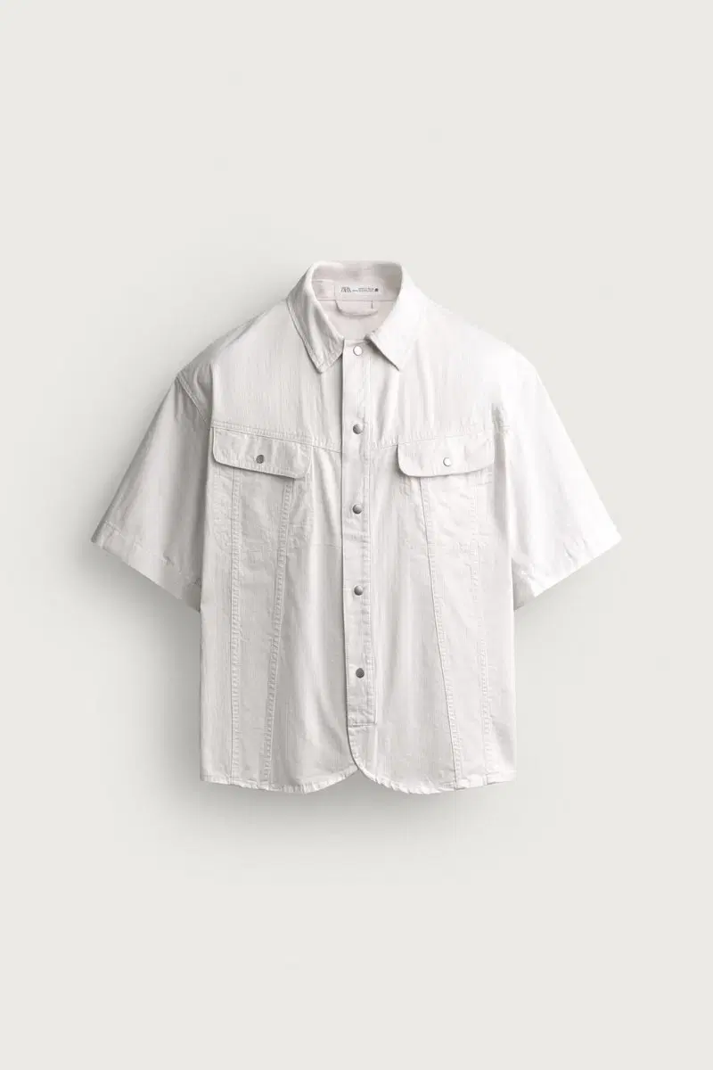 자라 워싱 박시핏 오버 반팔 셔츠 (XL)