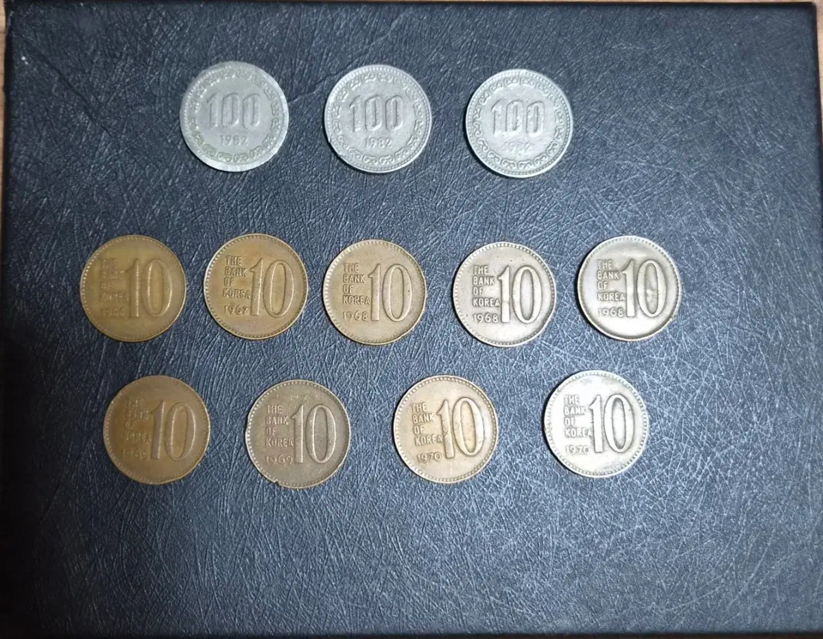 [일괄 판매] 희귀 동전 1982년 100원, 1966~1970년 10원