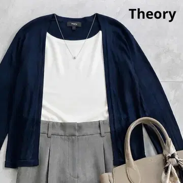 새상품급 theory 띠어리 숏 가디건 얇은 소재 냉방병 예방 네이비