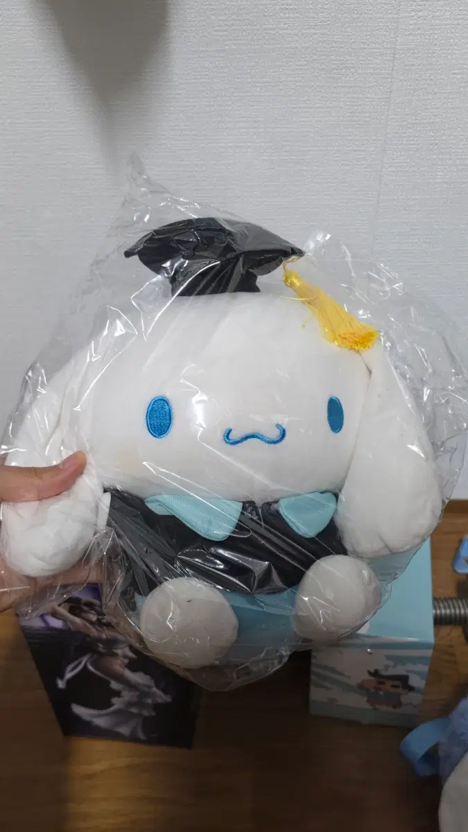 산리오 학사모 시나모롤 인형.