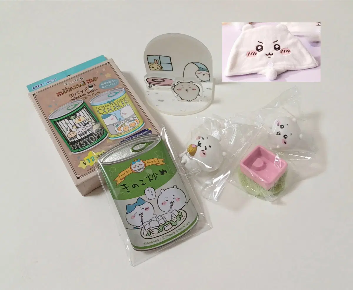 먼작귀 치이카와 디오라마 피규어 뱃지 헤어캡 set(일괄판매)