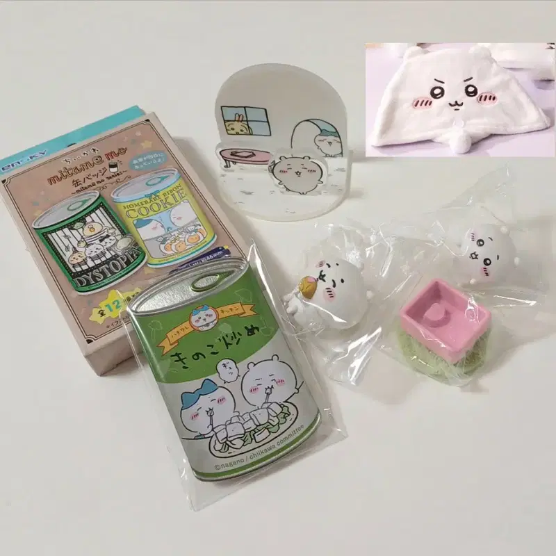 먼작귀 치이카와 디오라마 피규어 뱃지 헤어캡 set(일괄판매)