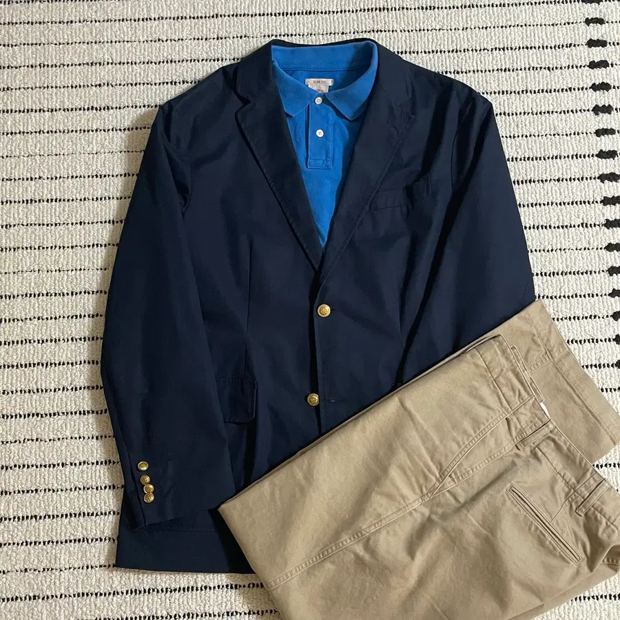 브룩스 브라더스 블루 카라티 (XL / 105)