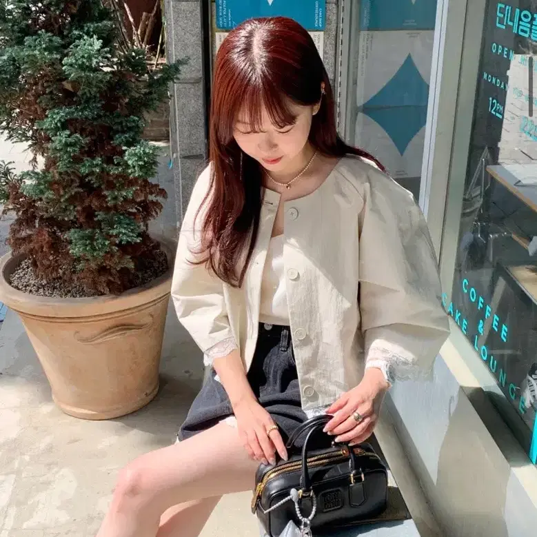 바이씨니 레이스 판초 자켓