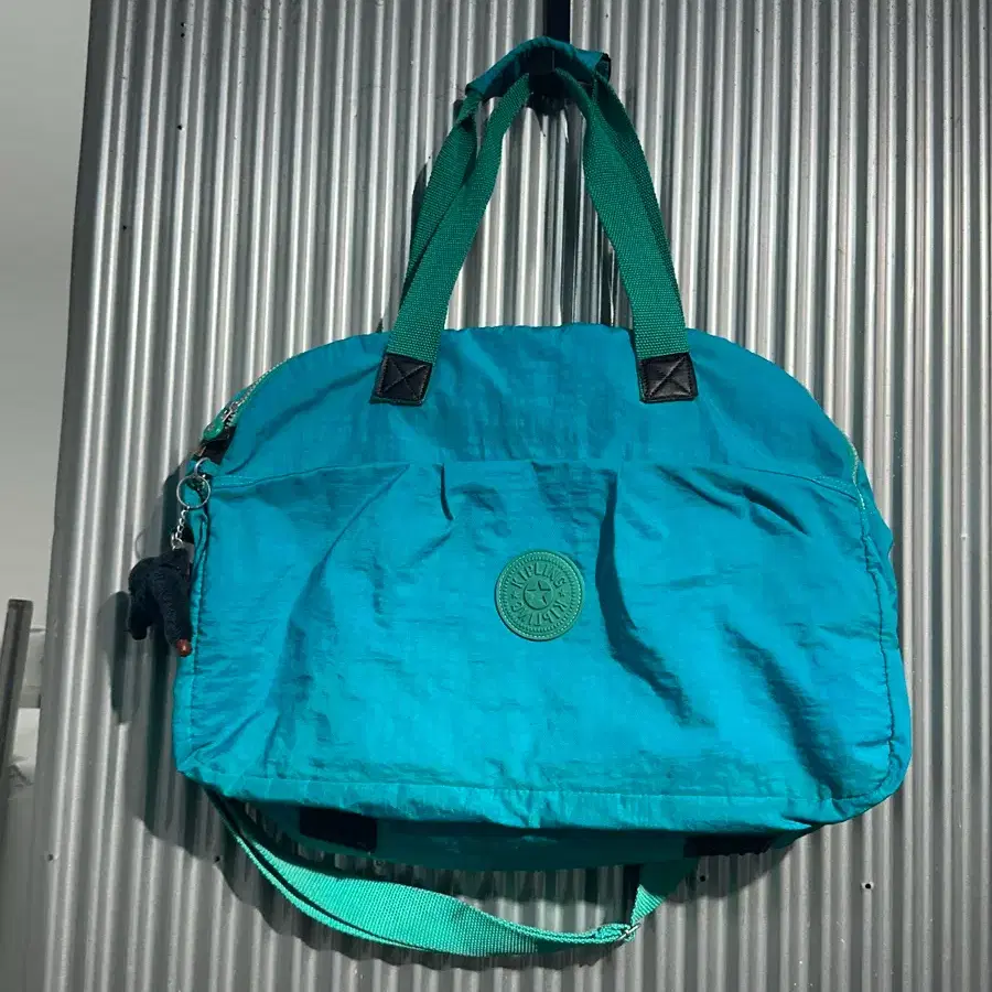 키플링 Kipling 나일론 보스턴백 여행가방 터콰이즈 그린