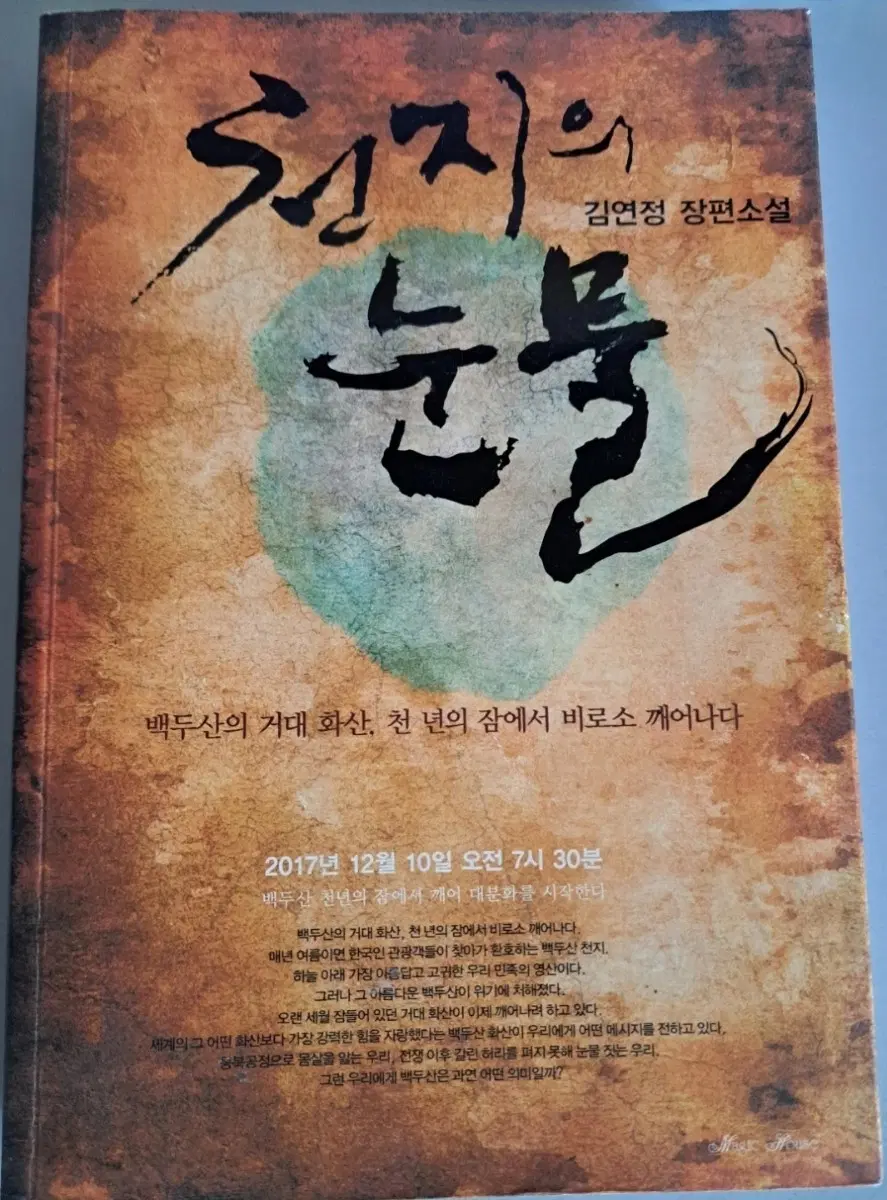 단권 소설책 천지의 눈물