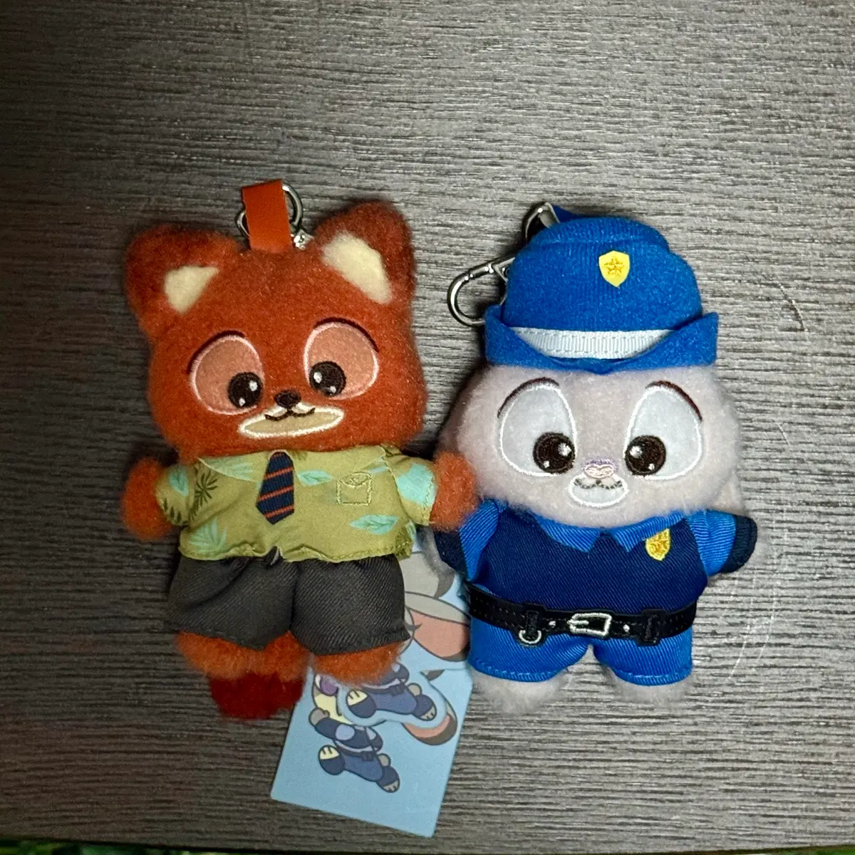 상하이 상해 미니소 주토피아 닉 주디 인형 키링